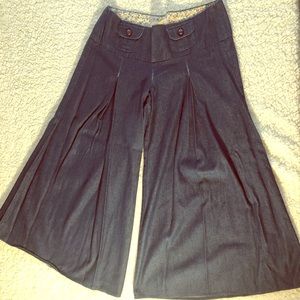Dark Denim Gaucho Pants